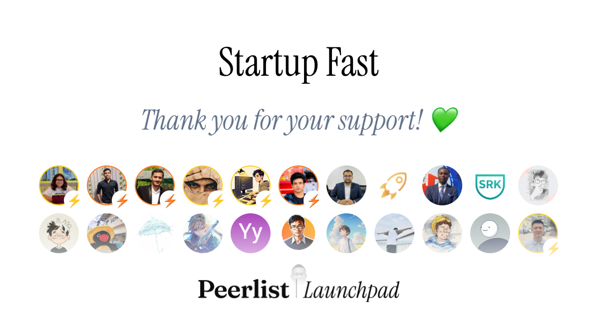 Startup Fast Supporters